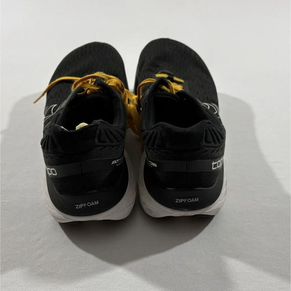 Topo Athletic Atmos Shoes Mens Wide Black White Road Running Sneakers Sz 12